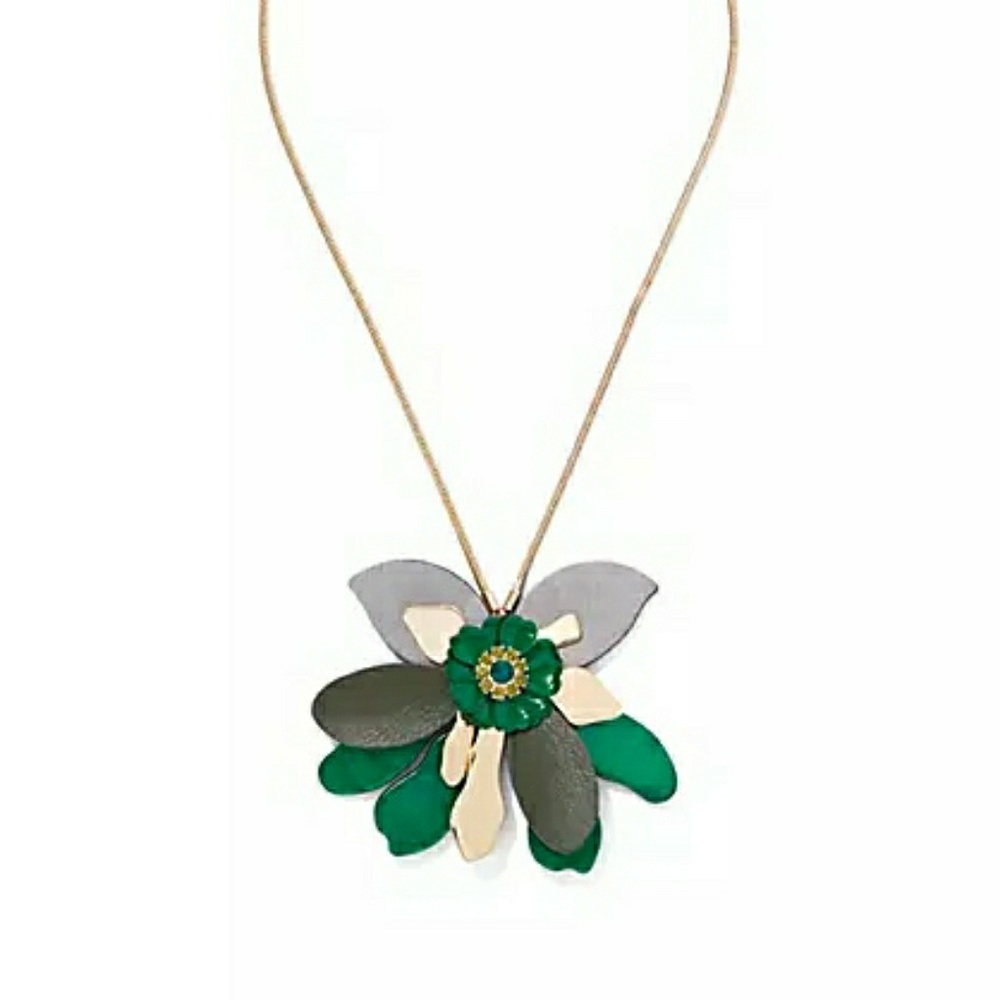 New York & Company Flower Pendant Necklace